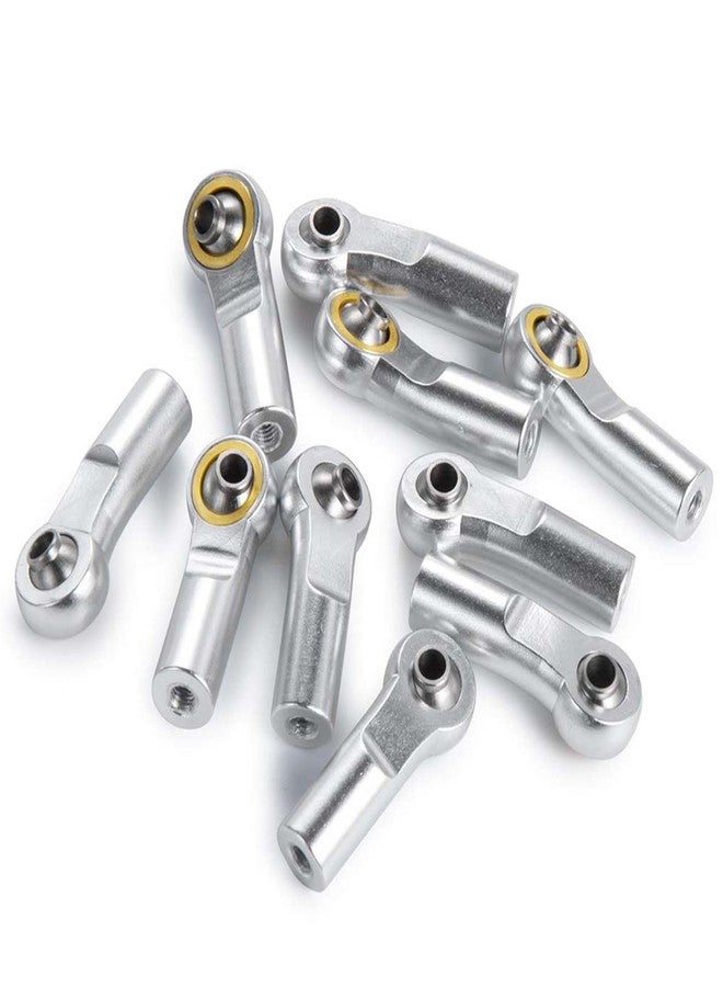 KEAcvise 20 قطعة وصلة قضيب ربط من الألومنيوم M3 حامل رأس كروي معدني لسيارة التحكم عن بعد 1/10 Axial SCX10 90046 (فضي) - Image 5